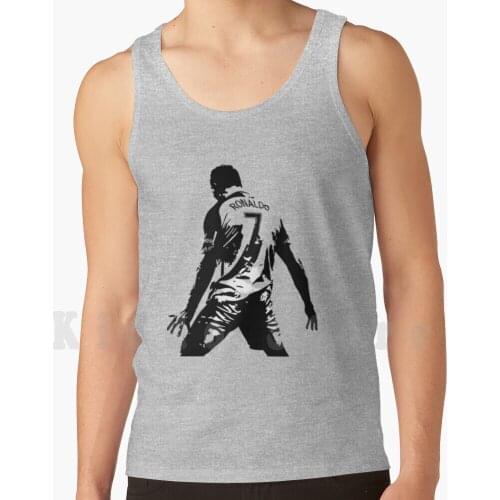 Ronaldo Tank Tops Vest 100% Cotton C7 7 Juv Juventice Italia Italie Italiano Cappochino Cerie A Portugal Fuuny Trending