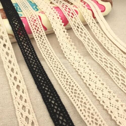 Logistics Can Be Tracked 10 Yards/lot DIY 100% Cotton Lace Ribbon Sewing Tape Beige Lace Webbing Lace Trim Garment Accessories