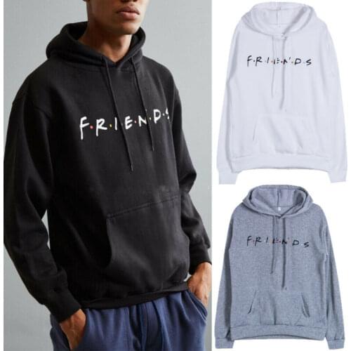 Mens Womens FRIENDS Print Hoodie Sweatshirt Hoody Coat Ladies Pullover Top Loose Casual Womens Jumper Pull Femme
