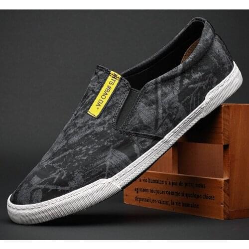 21118 Flash Spring and Summer New Mens Casual Canvas Shoes Youth Fashion Joker Driving Shoes