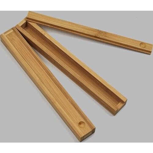 Bamboo Wood Stainless Steel Chopsticks Alloy Chopsticks Storage Wooden Box Portable Chopsticks Box for Sale