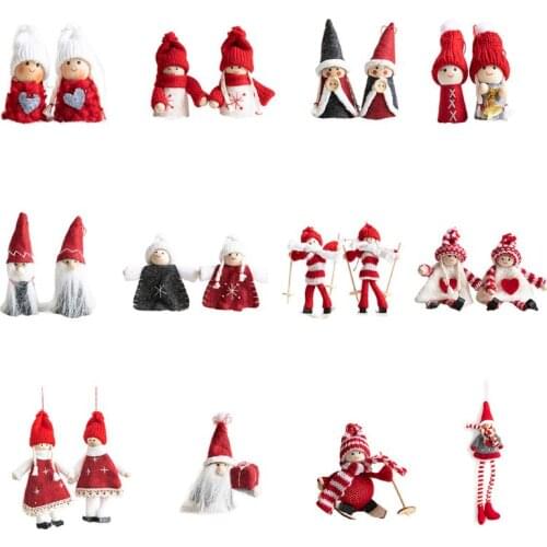 Christmas Hanging Ornament, Creative Festival Plush Christmas Pendant Christmas Tree DIY Decoration Wedding Party Decor