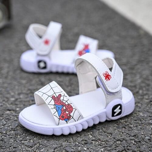 Childrens 2021 Disney cartoon spiderman soft-soled non-slip sandals beach shoes boys and girls fashion Comfortable kids shoes