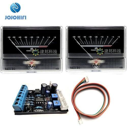 2pc TN-90 DENON VU Meter+1pc Driver Board Head Tube Amplifier Level Meter Audio DB Table Bridge Power Sound Pressure Backlight