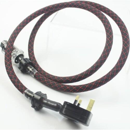 Youkamoo B20 14AWG Audiophile Silver-Plated OFC AC Power Cable Cord UK Plug 5ft