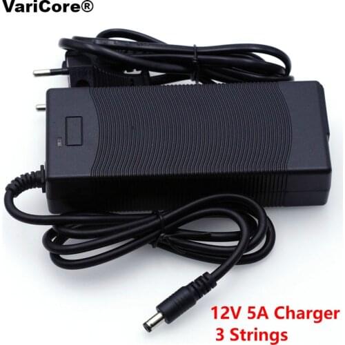 VariCore 12V 5A 3 Series 18650 Lithium Battery Pack Charger 12.6V 5000mAh Polymer li-ion battery charger DC 5.5*2.1mm