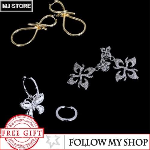 Fashion Charms Earrings 925 Sterling Silver Pearl butterfly Ear Studs Ear Clip Luxury Brand Monaco Jewelry For Women Party Gift