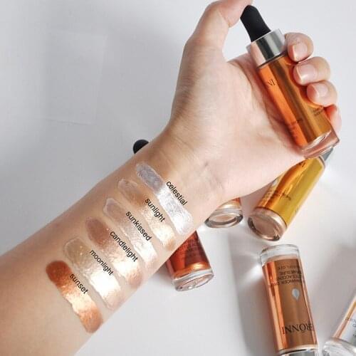 Liquid Pop Popular Brightener 6-color Facial Modified Lip Concealer Lasting Makeup Highlight Iluminador Shimmer Face Glow