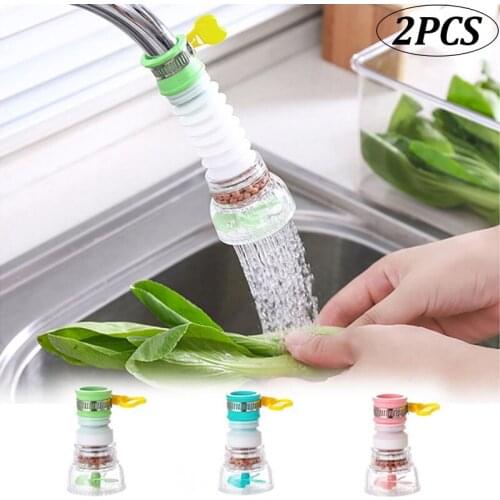 1/2PCS 360 Degree Adjustable Kitchen Faucet Extension Tube Water Tap Filter Gadget Kitchen Accessories