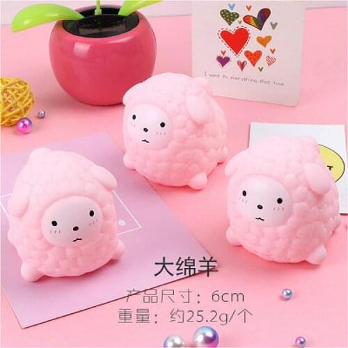 1pcs Cartoon Soft Lovely Pink Big Fat Sheep Vent Squeezed Toy Hollow Swimming Toys Doll Stress Relieve Toy Bath Toy Beauty