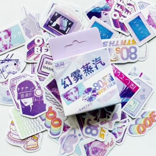 1 Pack Cute Old-fashioned Article Paper Stickers DIY Decorative Sealing Paste Stick Label Stationery Kids Gift