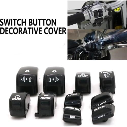 10 Pcs Brand New Motorcycle Hand Control Switch Housing Buttons Caps For Harley Touring FLHX FLTRX Street Electra Glide 96-Up