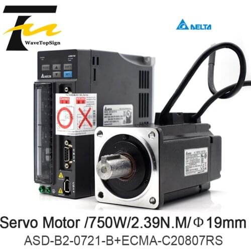 4pcs Delta Servo Motor 750W B2 Series ASD-B2-0721-B ECMA-C20807RS 3M Wire 2.39N.M 5.1A Good Quality Use For Automated Industry