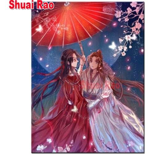 5 d diamond painting Red umbrella Anime lovers Diamond Embroidery cartoon diamond mosaic full square round drill,Passionate gift