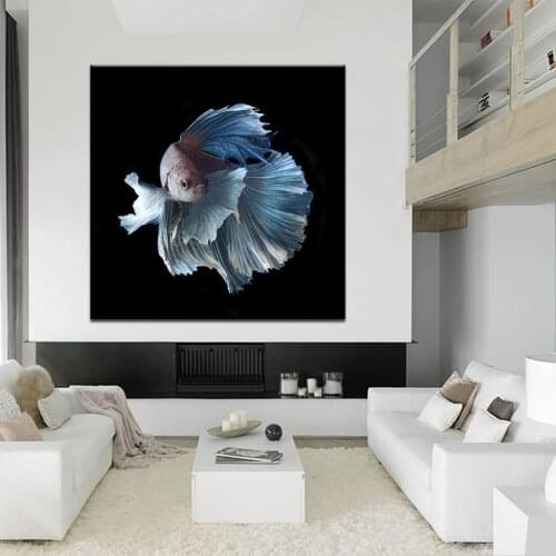 Abstract Animal Betta fish Canvas HD Prints Pictures Wall Art Posters Paintings Home Decor For Living Room Apartment Frame Mural