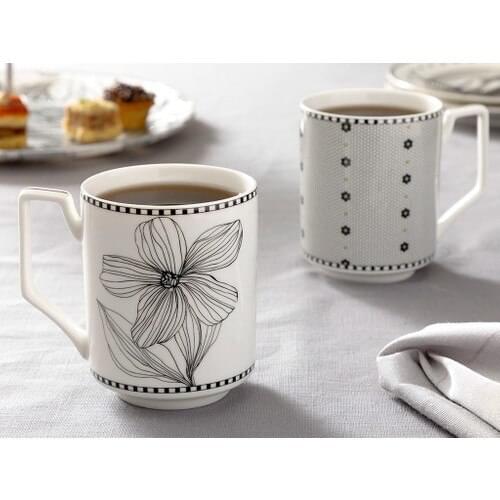 English Home Denby Flowery New Bone 2-Cup Mug 350 ml