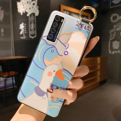 Sumkeymi Soft Silicone Phone Holder Case For HUAWEI Mate 20 30 40 Pro Lite Honor 20 20i 30 Pro X10 Wrist Strap Hand Band Cases