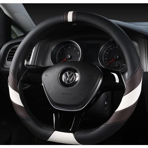 Car Steering Wheel Cover D Shape For Hyundai ioniq Suzuki Swift 2018 2019 For VW GOLF 7 2015 POLO JATTA Auto Car Accessories