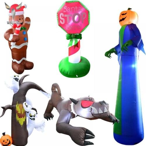 Halloween Party Decor Ghost Pumpkin Inflatable Model Halloween Props Decoration for Garden Indoor Patio