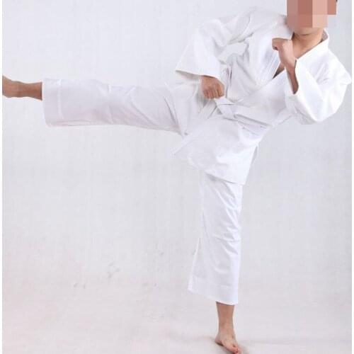 Kids&Adult pure cotton karate Kung Fu uniforms Kardined clothing suit Martial Arts Outfits white