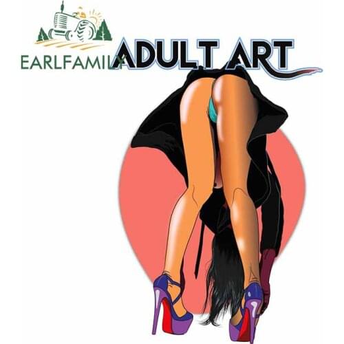 EARLFAMILY 13cm x 9.2cm for Adult Art High Heels Long Legs Refrigerator VAN Decal Waterproof CartoonTrunk Windows RV Car Sticker