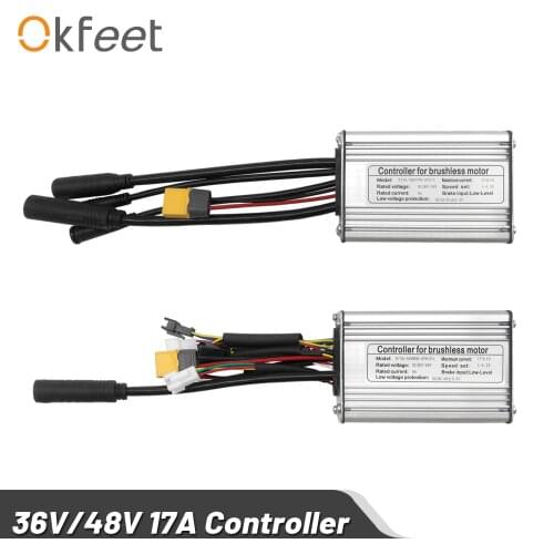 Okfeet Kunteng Controller Electrical Bicycle Kit KT 36V 48V 17A Sine Square Wave Controller with Light Function