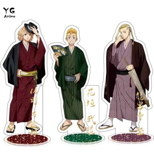 Anime Tokyo Revengers Figure Acrylic Stand Manjiro Ken Takemichi Hinata Atsushi Cosplay Model Plate Desk Decor Standing Fans Hot