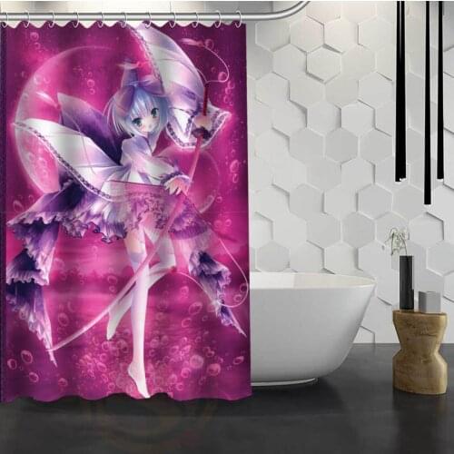 Hot Sale Custom Japanese Anime Custom Shower Curtain Waterproof Fabric Bath Curtain for Bathroom F#Y1-17