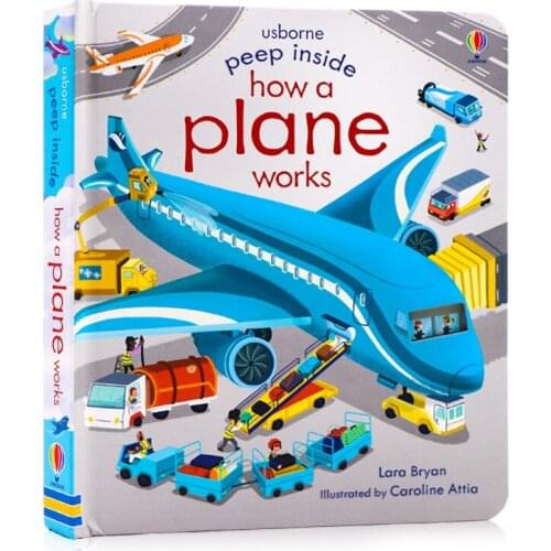 Peep Inside How a Plane Works English 3D Flap Picture Book Baby Children Educational Reading Paperboard Books