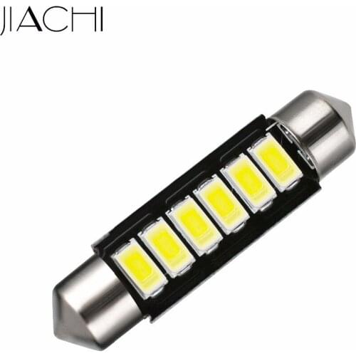 JIACHI 100PCS C5W LED Festoon 42mm 5730 Chips 6SMD Dome Reading Lamp Car Bulbs 12V Motorcycle Auto Interior Lights 240LM White