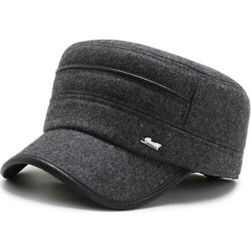 Snapback cap thick warm army Military Hats for men Sombrero winter new cold-proof earmuffs hat Dads brands caps mens flat cap
