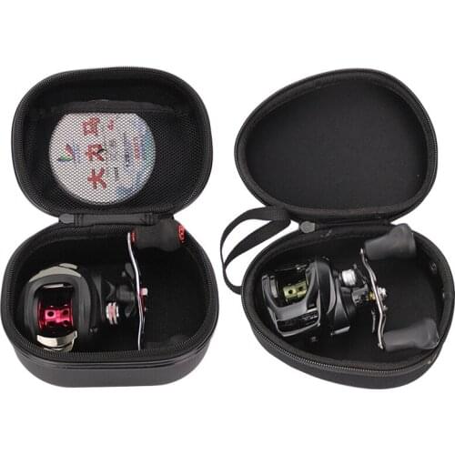 Fish wheel box fishing wheel bag hard storage with net pocket breathable accessories bait collection gear reel cover fly fishing