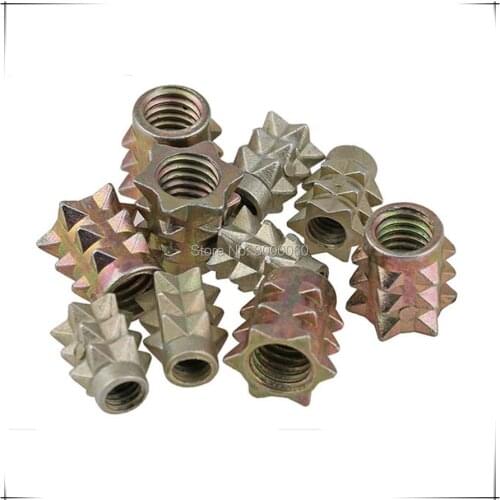 M6 Zinc Alloy Spiked Connection Furniture Nuts 100pcs/lot