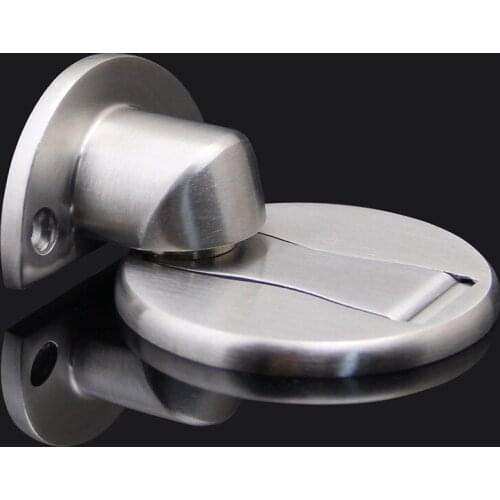 Magnetic SUS 304 Door Stop Small Bedroom Door Magnetic Floor Mounting Fixture Stealth Door Lock Safety Buckle Mute
