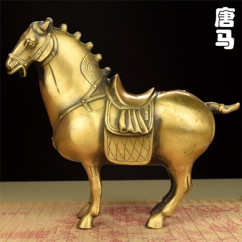 Tang Ma Ma copper copper ornaments large bronze brass ornaments crafts fat horse horse copper casting Tang Ma