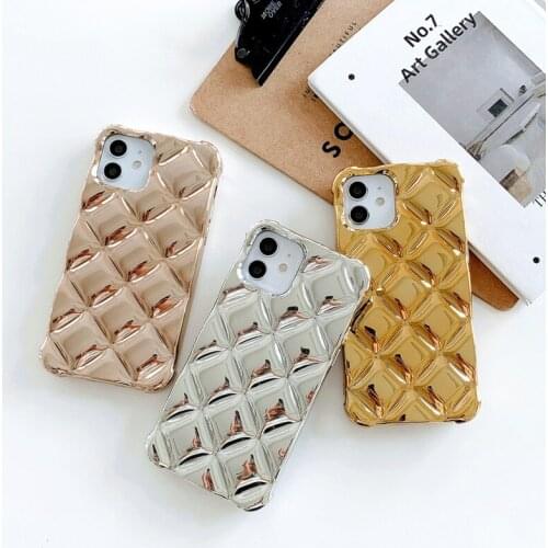 Fashion 3D Plating Jelly Soft Phone Cases For iphone 12 Pro Max Cover For iphone 11 7 Plus 8 Plus 6 6S X XS Max XR Capa Fundas