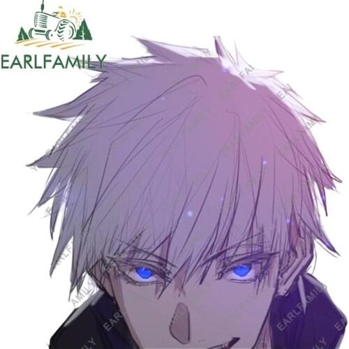 EARLFAMILY 13cm x 12cm For Jujutsu Kaisen Gojo Satoru Peek Car Refrigerators Sticker Motorcycle Decal Laptop Anime Graffiti