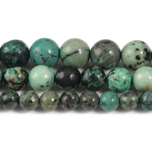 Natural Green Skin Howlite Turquoises Beaded Round Loose Spacer Beads For Jewelry Making DIY Bracelet&Necklace 6/8/10mm 15Inches
