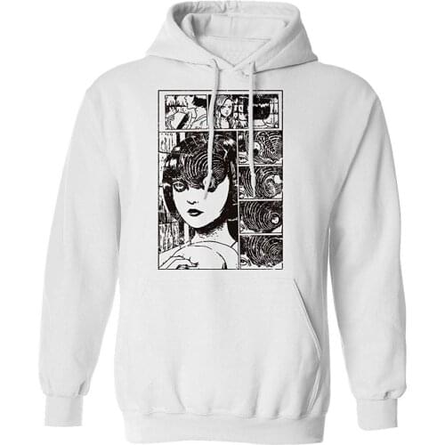 New Novelty Tee Manga Series Uzuma Junji Mens Hoodie Hooded Sweatshirt