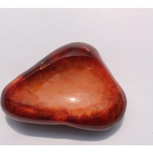 NEW LISTING 480g Natural Red Agate Crystal Ashtray Polished Madagascar Stone Samples Free shipping M1406