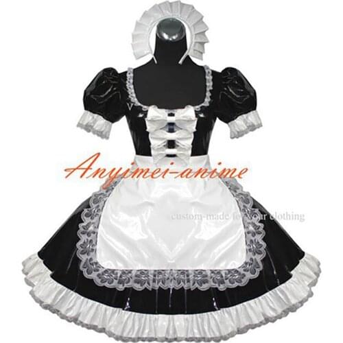 Sexy Sissy Maid Pvc Dress Uniform Cosplay Costume Tailor-made[G401]