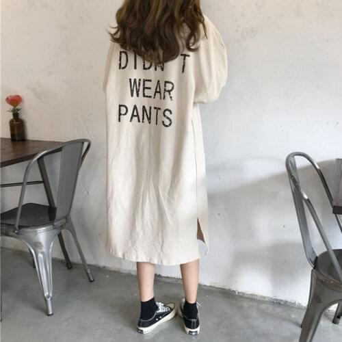 Long Sleeve Dress New Style Popular Print Long Skirt Girl Student Loose