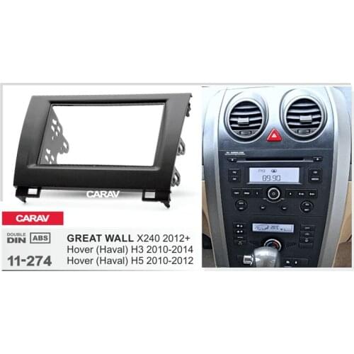 Radio Fascia for GREAT WALL Hover (Haval) H3 Hover (Haval) H5 X240 Double Din Radio DVD Stereo CD Panel Dash Mount CARAV 11-274