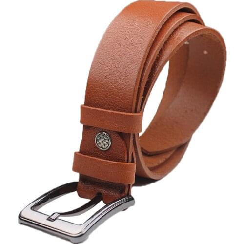 Cow genuine leather luxury strap male belts for men new fashion classic vintage pin buckle men belt High Quality Made in Turkey