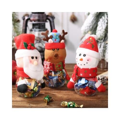 Christmas Large Capacity Candy Box Iron Storage Can Christmas Party Santa Claus Snowman Candy Cans Children Gift Sweets Box