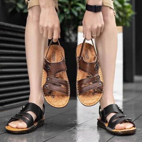 Sandalia Masculina Summer Sandals Men For Sandalias Piel Playa Hombre Beach Mens Platform Sandali Da Uomo Shoes De Cuero Para