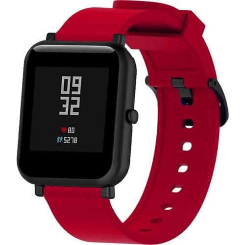 Silicone Soft Strap for Xiaomi Huami Amazfit Bip BIT Lite Youth Smart Watch Wrist Bracelet for Amazfit Bip Watchband 20mm Strap