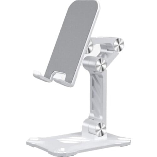 K92C Foldable Cell Phone / Tablet Stand, Non Slip Cradle Dock Stable Desktop Holder Angle Adjustable for Video Live Streaming