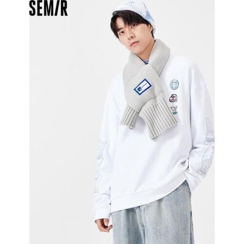 SEMIR Hoodie Men Rabbit Pattern Autumn 2021 New Oversize Trendy MenS Handsome Street Tops Casual Hoodies For Man