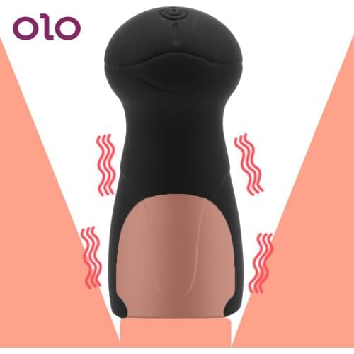 OLO Glans Exerciser Male Penis Vibrator Sex Toys for Men Delay Lasting Trainer Penis Massager Extender Male Masturbator 10 Speed